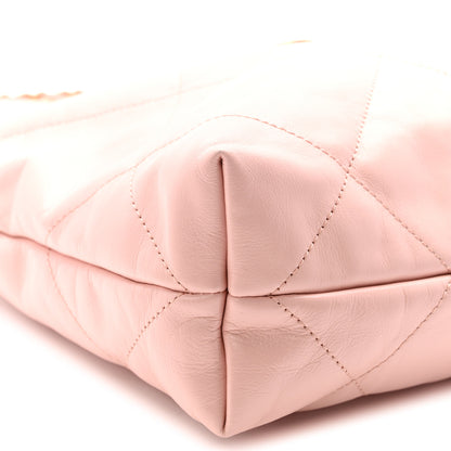 Chanel Shiny Calfskin Quilted Small Chanel 22 Light Pink 10 of 11