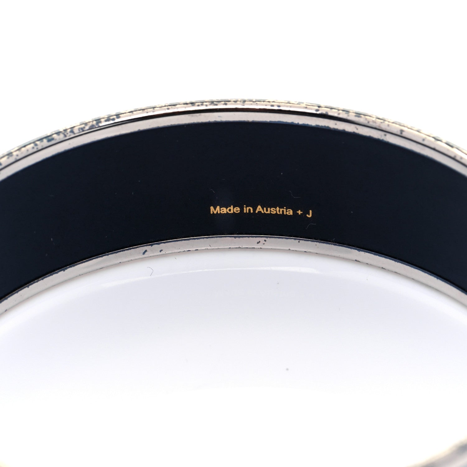 Hermes Enamel Wide Printed Capitales Bracelet 65 6 of 6
