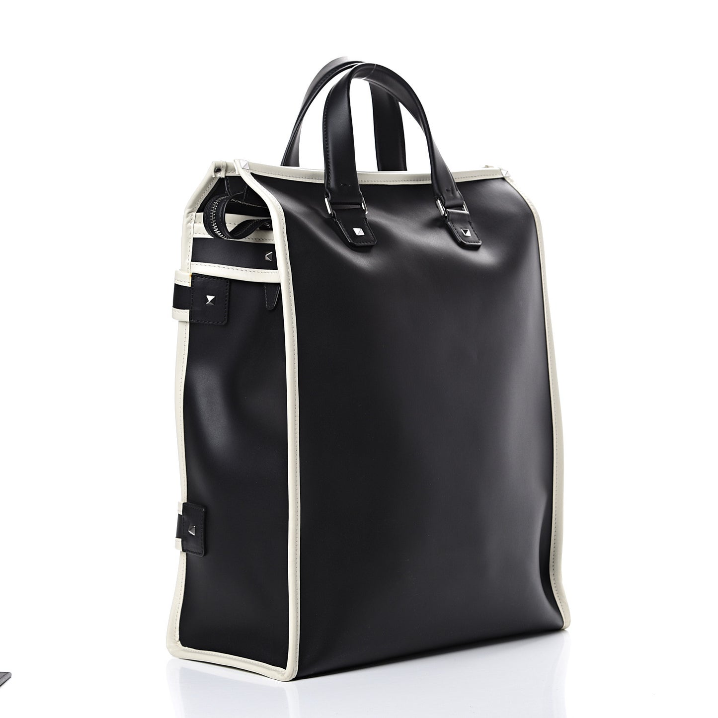 Nappa Rockstud Foldable Tote Black