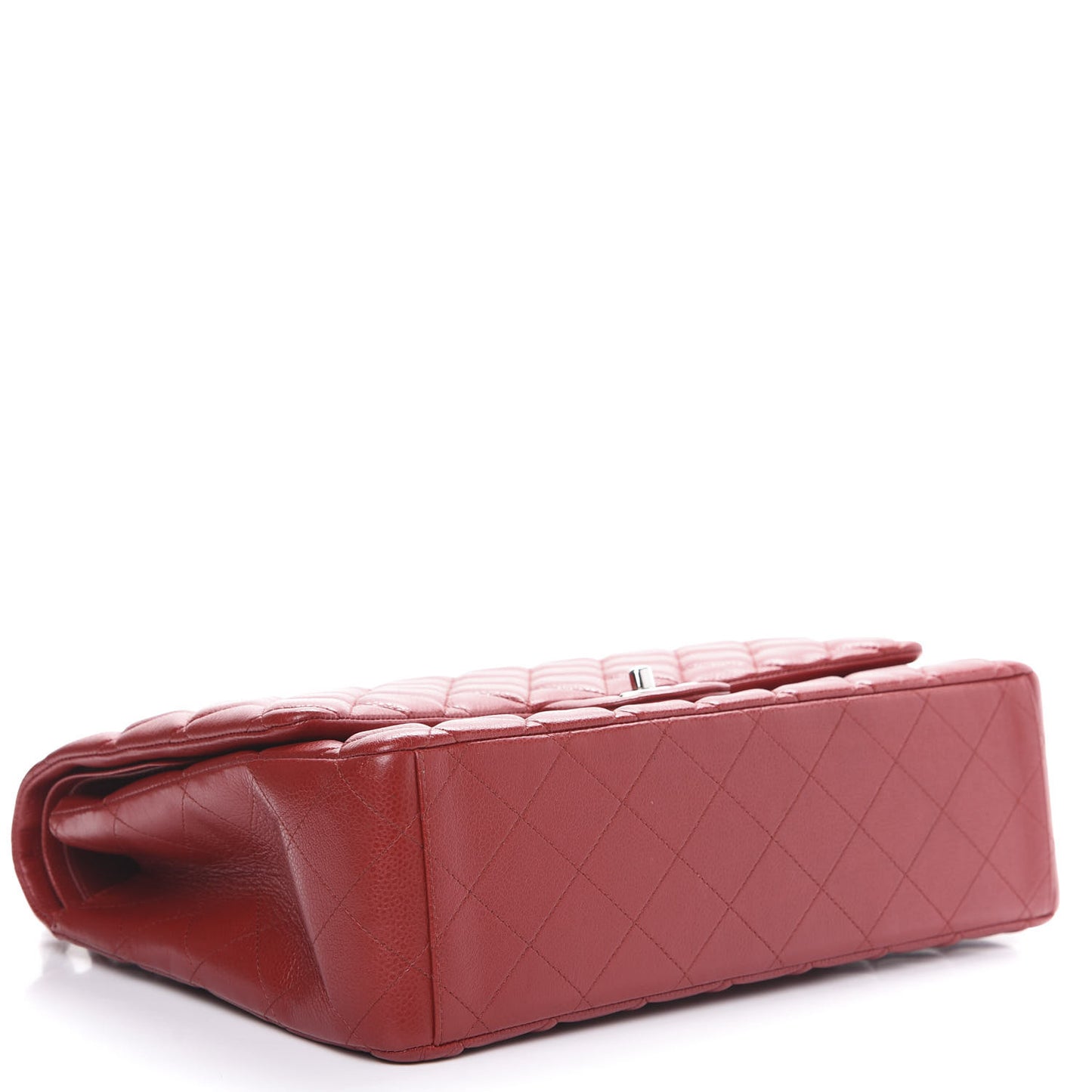 Caviar Quilted Maxi Double Flap Red