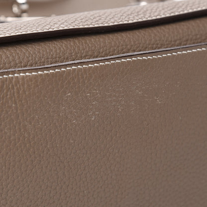 Hermes Taurillon Clemence Jypsiere 34 Etoupe 12 of 14