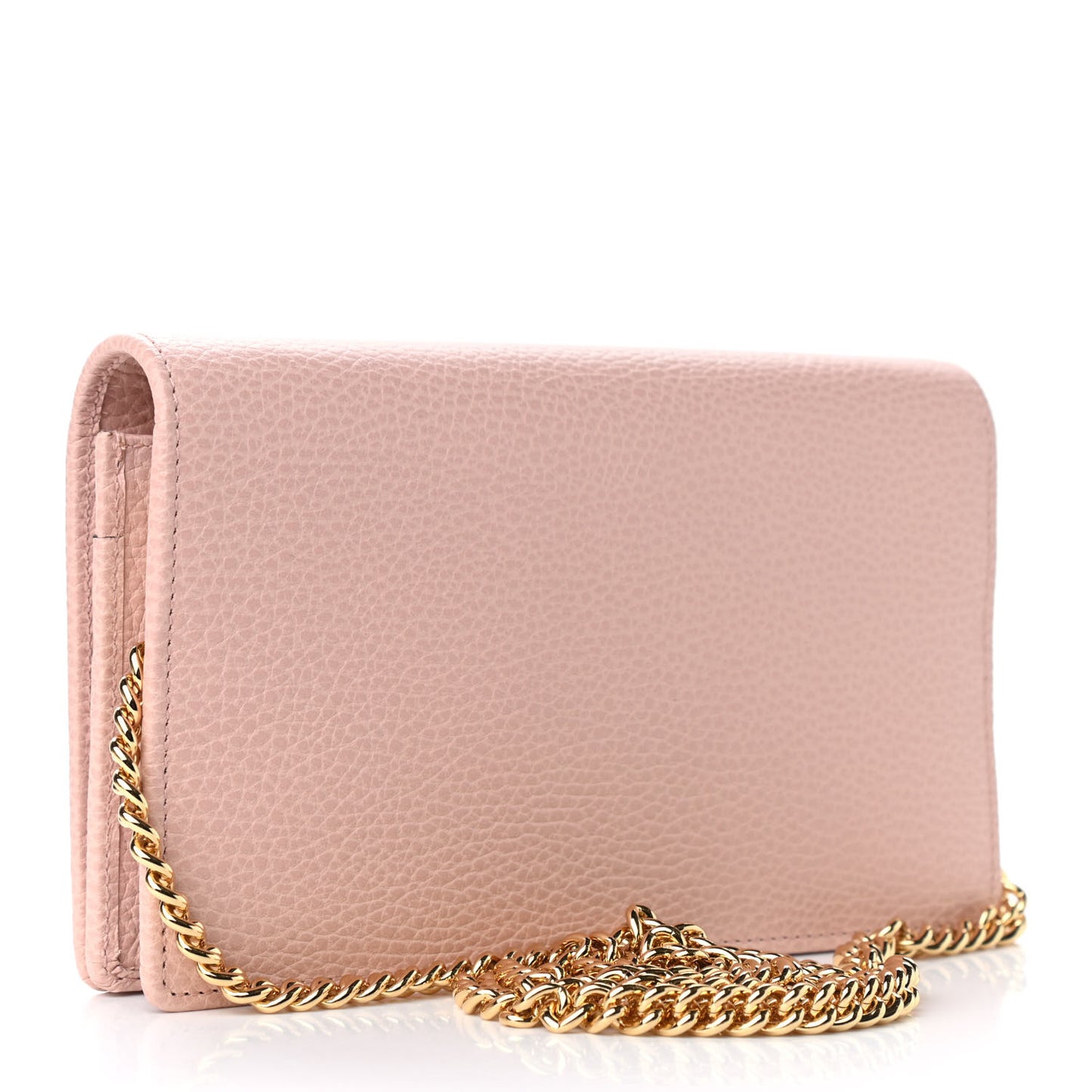 Dollar Calfskin Mini GG Marmont Chain Wallet Perfect Pink