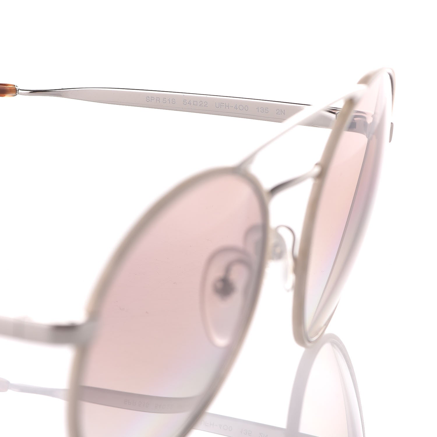 Prada Round Sunglasses SPR 51S Silver 8 of 9