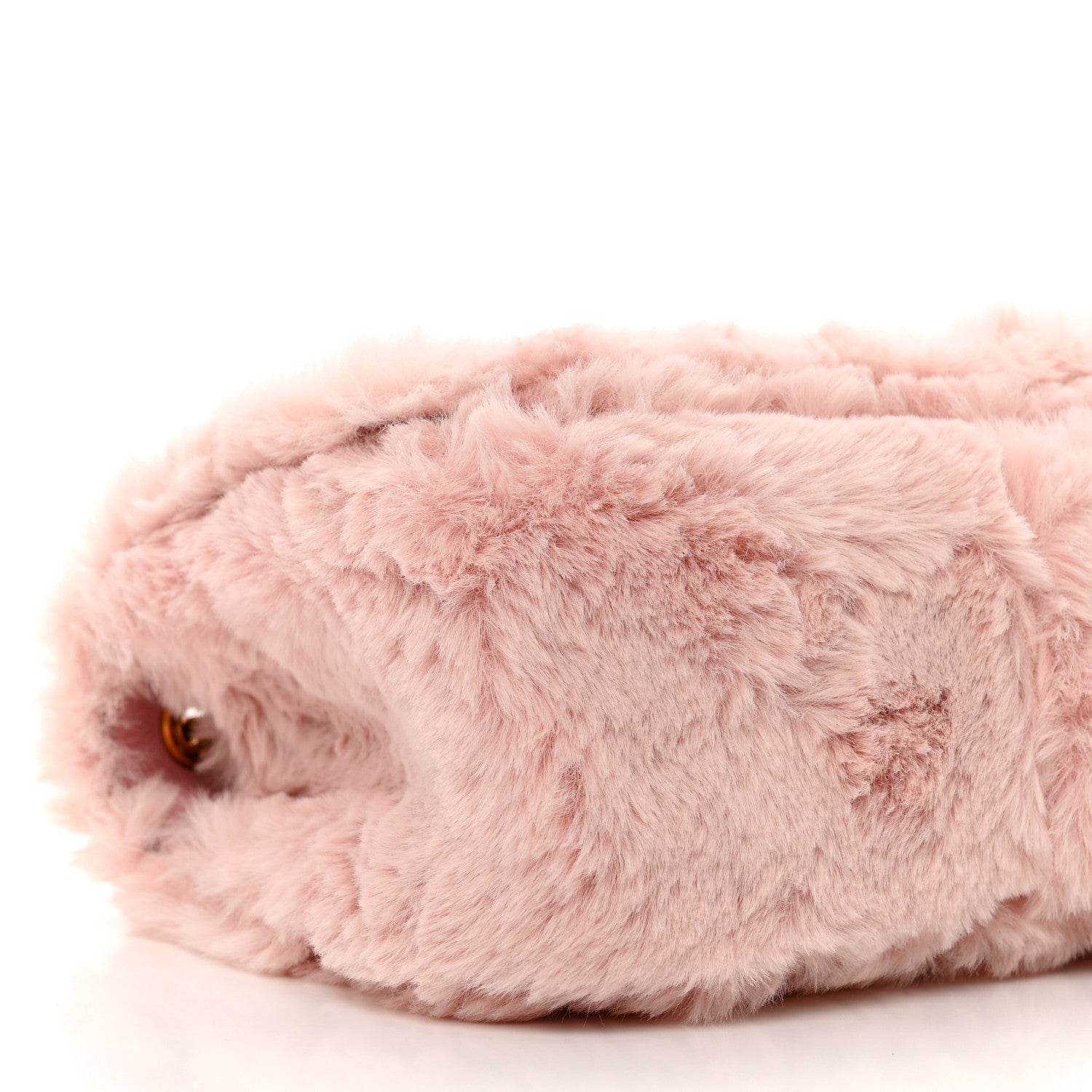 Versace Faux Fur Quilted Virtus Shoulder Bag English Rose 7 of 8