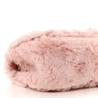Versace Faux Fur Quilted Virtus Shoulder Bag English Rose 7 of 8