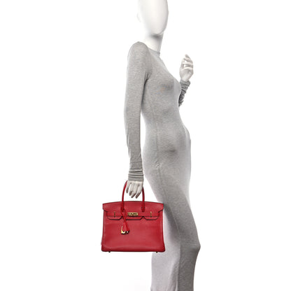 Hermes Epsom Birkin 30 Rouge Casaque 2 of 15