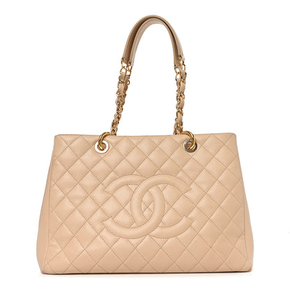Chanel Caviar Quilted Grand Shopping Tote GST Beige Clair 1 of 12