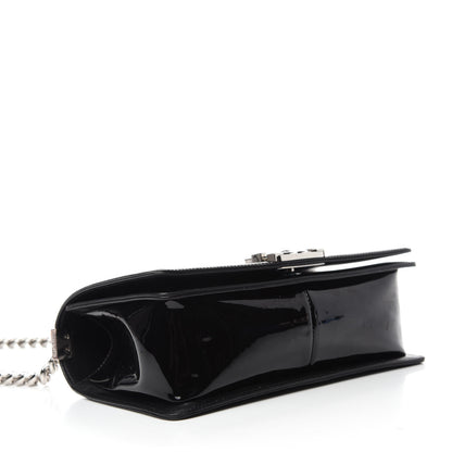 Chanel Patent Glitter PVC Chevron Quilted Medium Boy Flap Black Silver 4 of 12