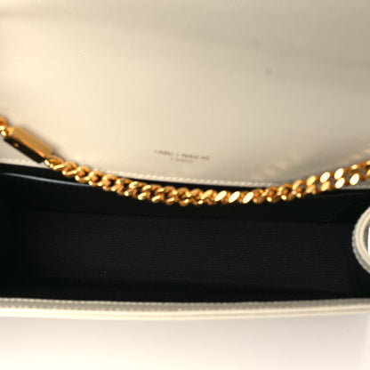 Saint Laurent Grain De Poudre Medium Classic Monogram Kate Satchel Blanc Vintage 5 of 8