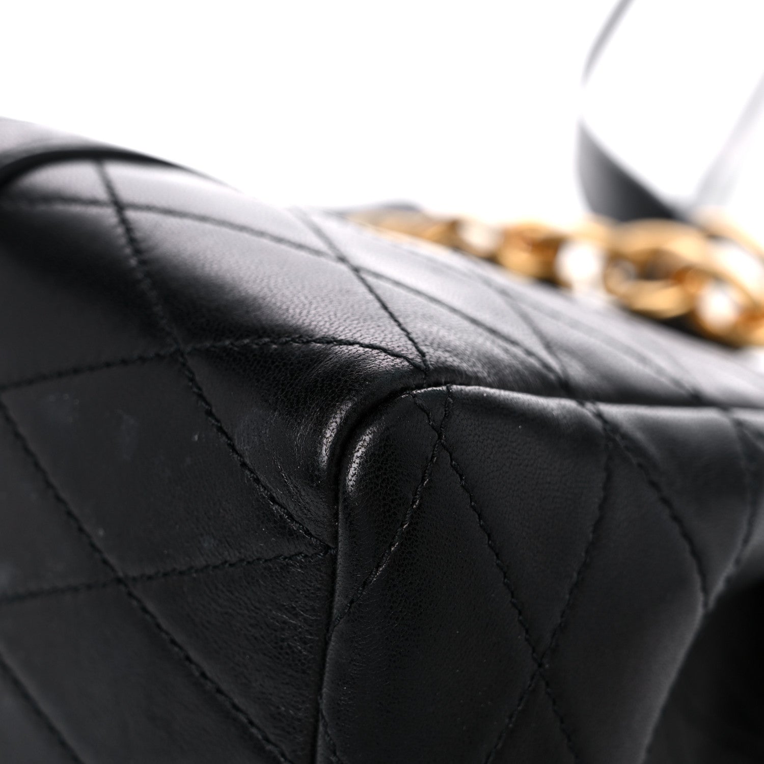 Saint Laurent Lambskin Quilted Mini Le Maillon Bucket Bag Black 11 of 12