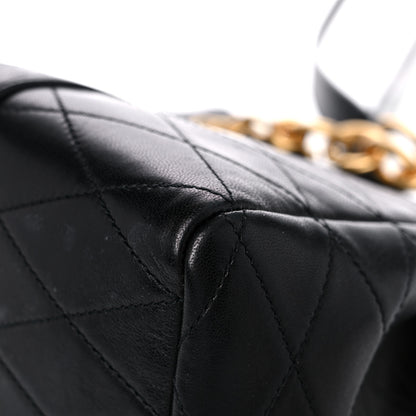 Saint Laurent Lambskin Quilted Mini Le Maillon Bucket Bag Black 11 of 12