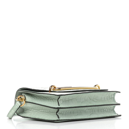 Hermes Matte Alligator Mini Sac Roulis Vert D’eau 4 of 9