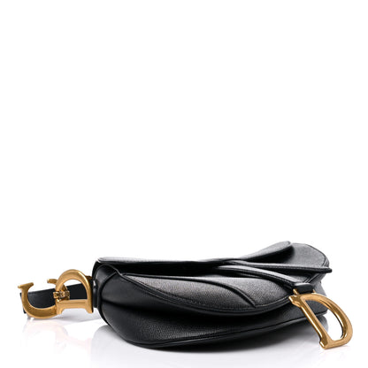 Christian Dior Grained Calfskin Saddle Bag Black 4 of 9