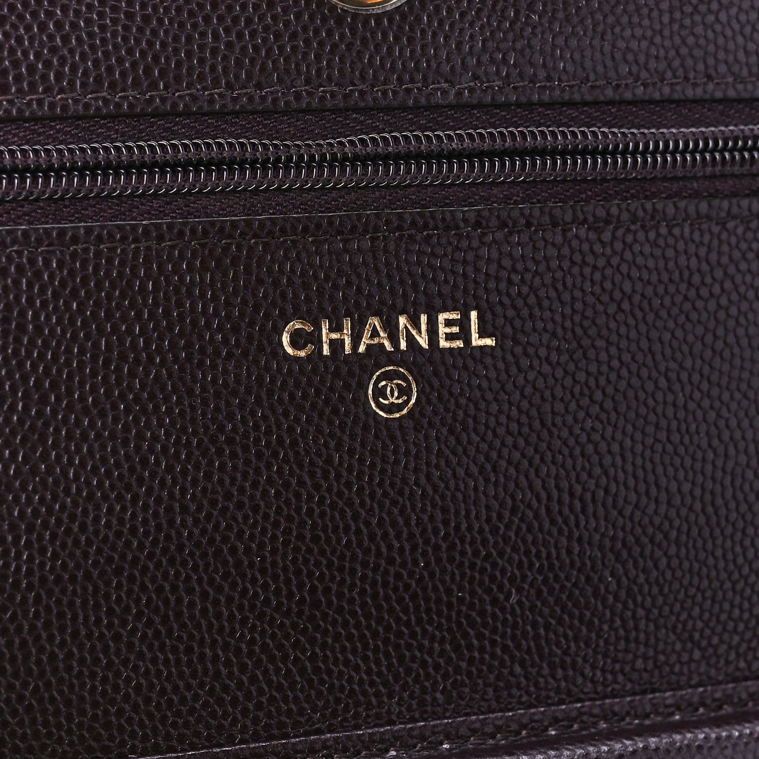 Chanel Caviar Quilted Wallet on Chain WOC Dark Brown 6 of 13
