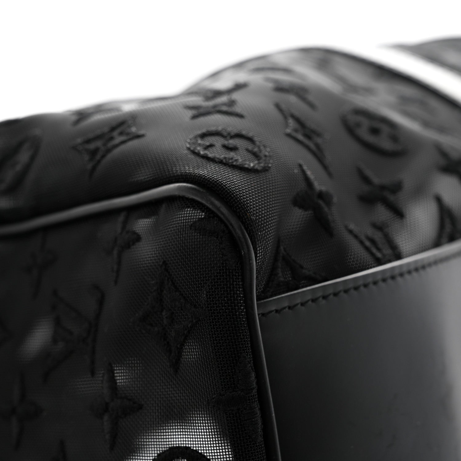 Louis Vuitton Monogram See Through Keepall Bandouliere 50 Black 7 of 18