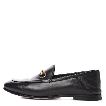Gucci Lambskin Womens Brixton Horsebit Loafers 36 Black 1 of 14