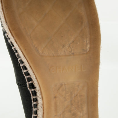 Chanel Lambskin CC Espadrilles 42 Black 7 of 9