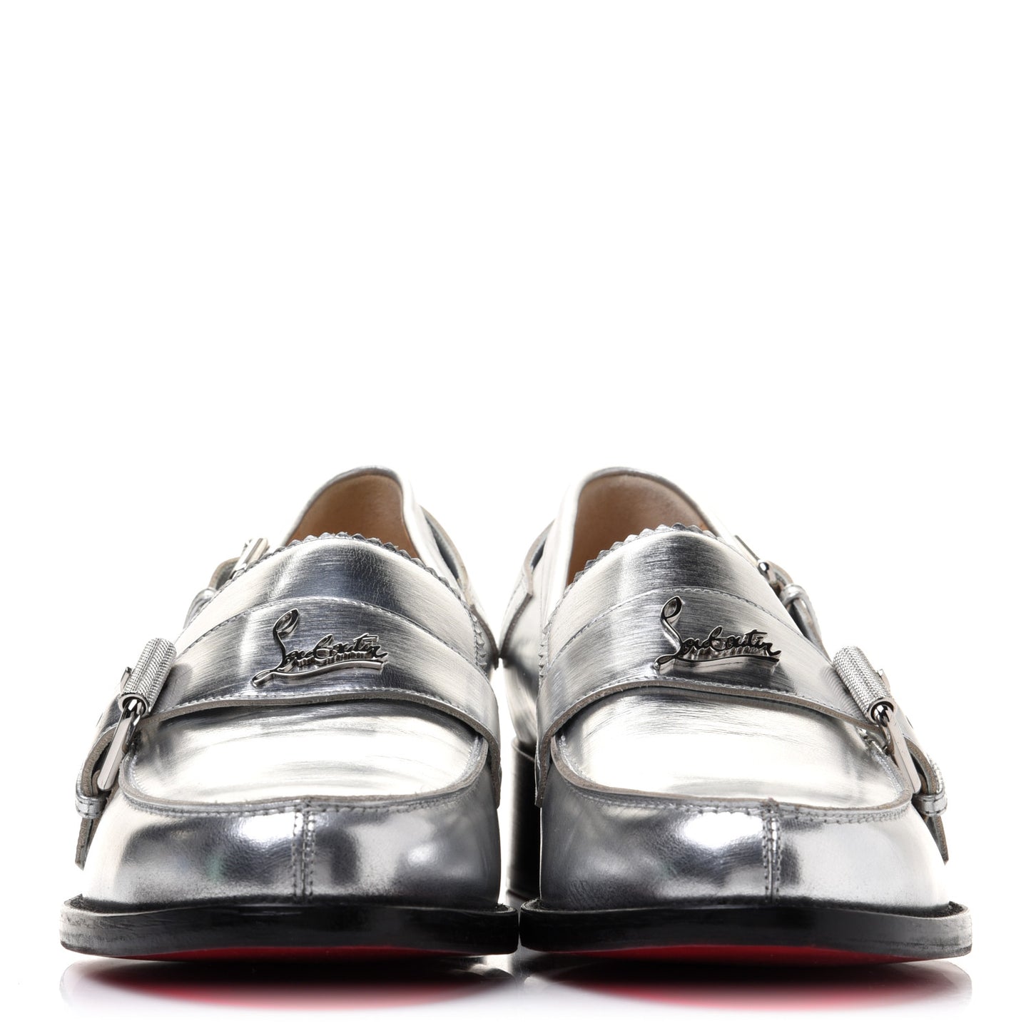 Mirror Patent Montezumo Donna Flat Loafers 39 Silver