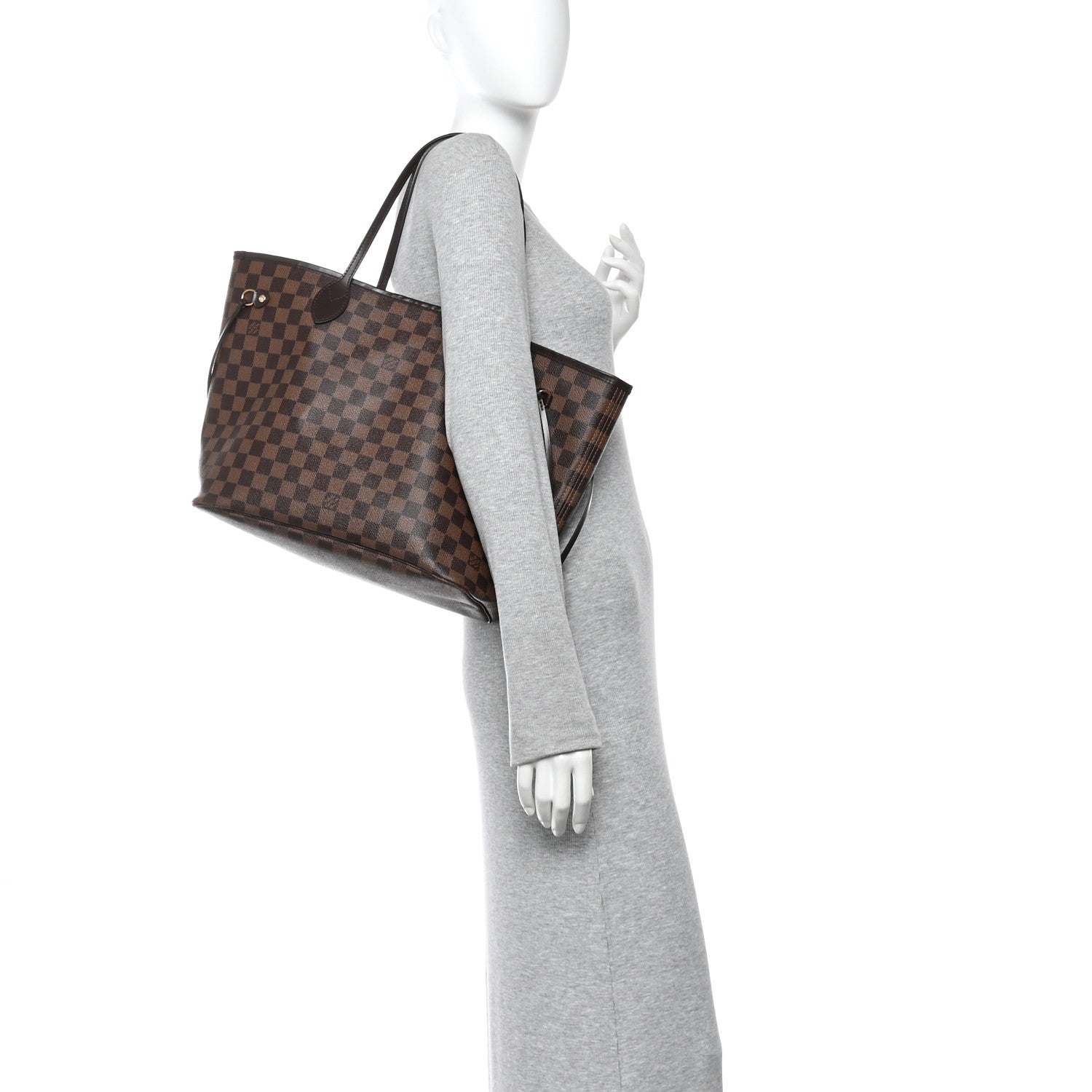 Louis Vuitton Damier Ebene Neo Neverfull MM Rose Ballerine 3 of 17