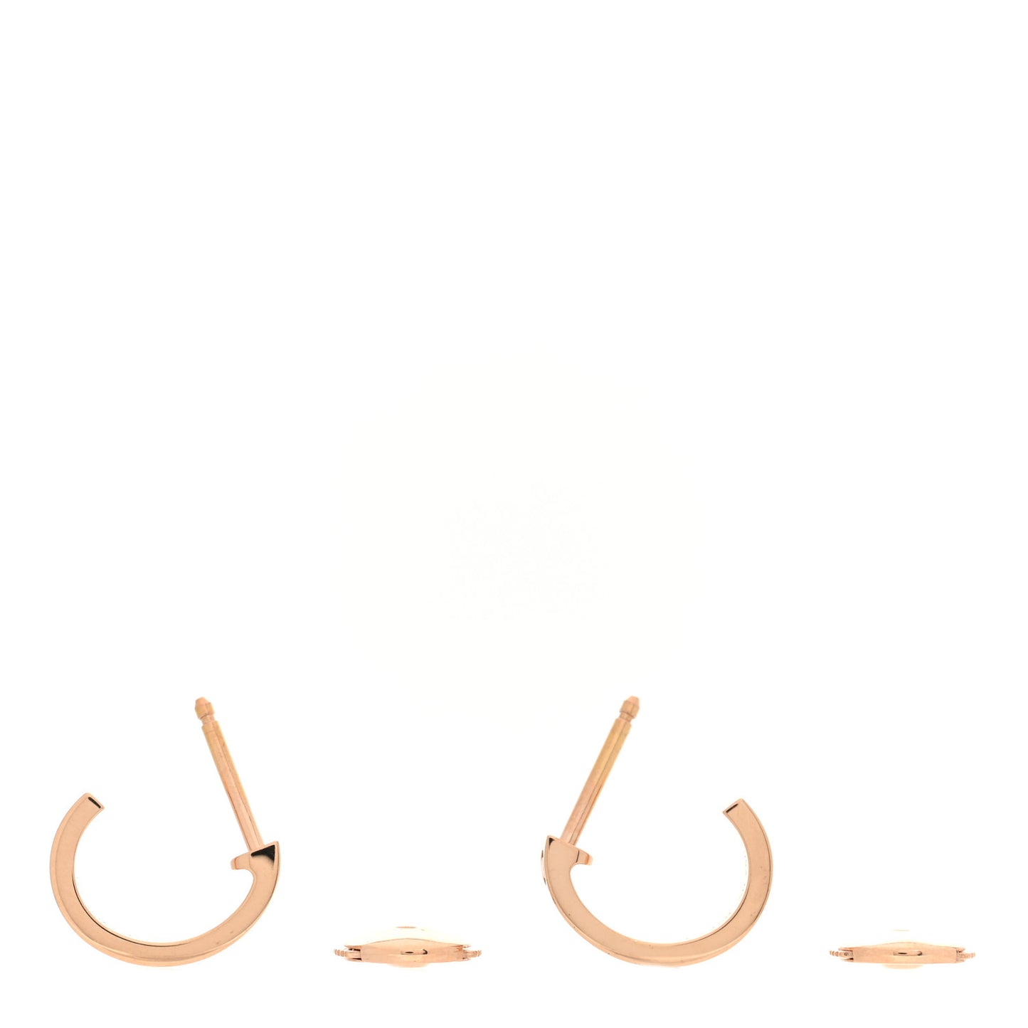 18K Pink Gold Small LOVE Hoop Earrings