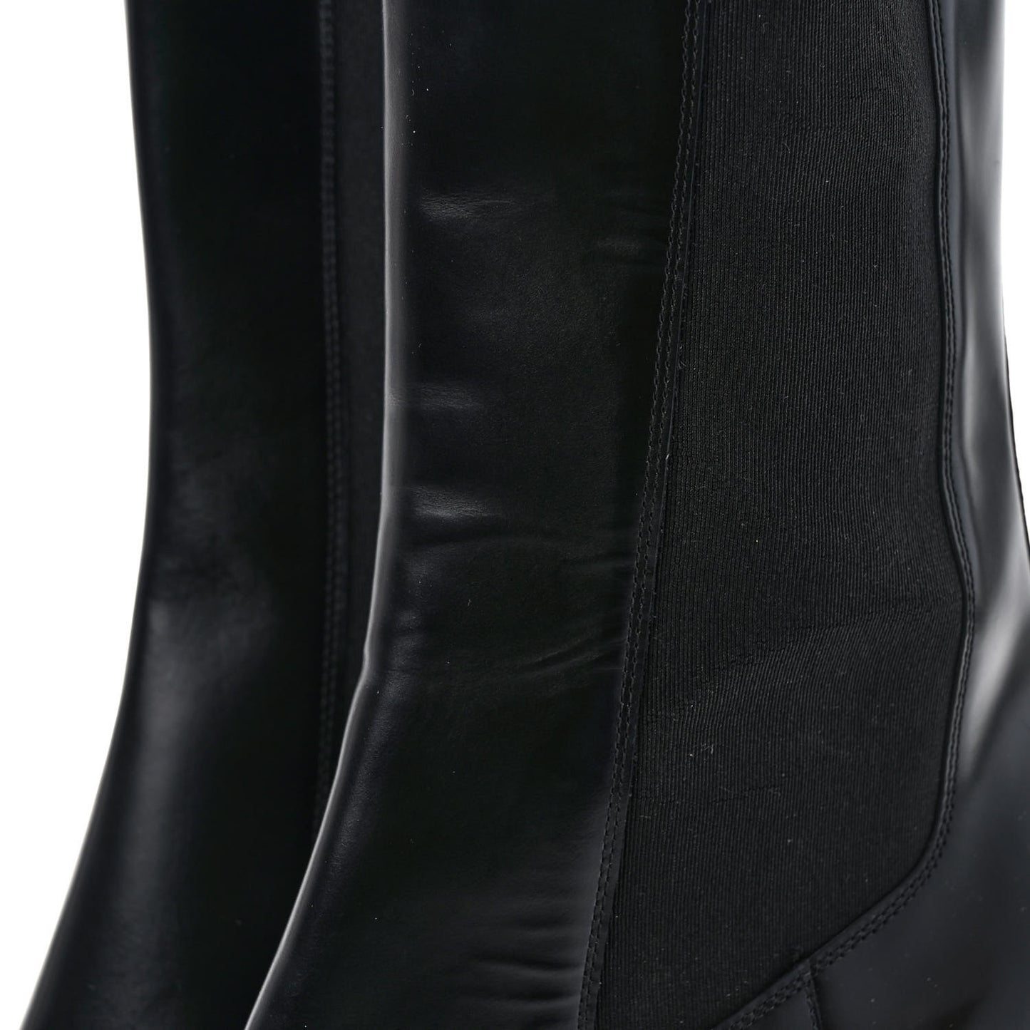 Calfskin Pointed Boots 40 Black