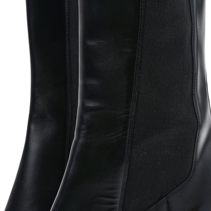 Prada Calfskin Pointed Boots 40 Black 7 of 8