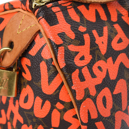 Louis Vuitton Monogram Graffiti Speedy 30 Orange 14 of 23