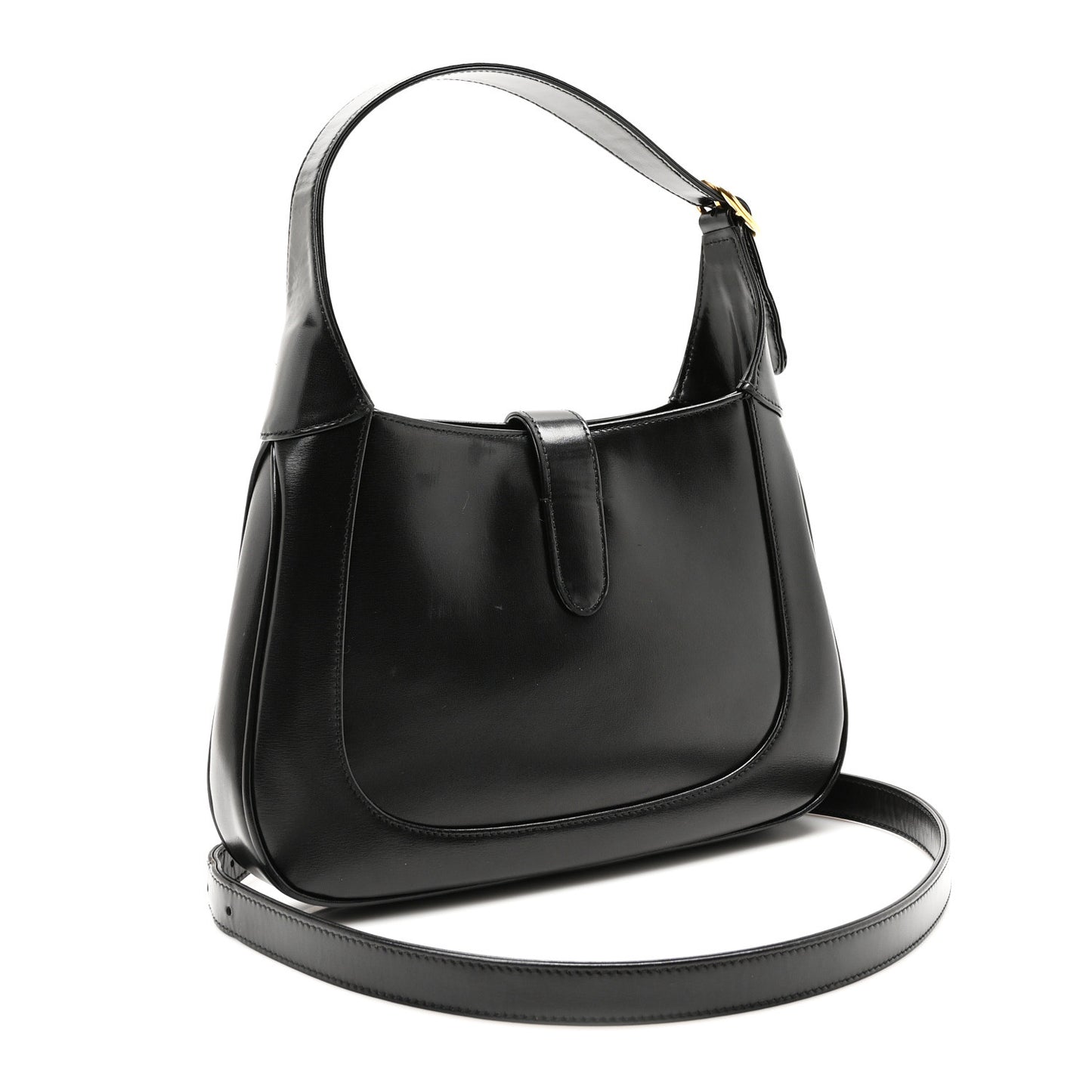 Boarded Dyana Lux Calfskin Small Jackie 1961 Hobo Black