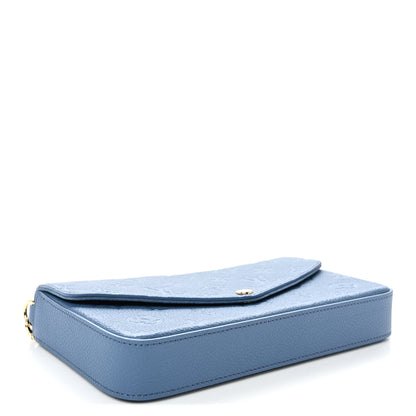 Louis Vuitton Empreinte Pochette Felicie Chain Wallet Blue Jean 5 of 9