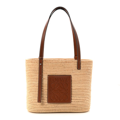 Loewe Raffia Small Square Basket Tote Bag Natural Tan 1 of 9