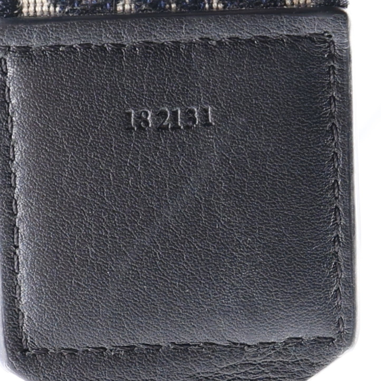 Calfskin Jacquard Anagram Strap Navy Black
