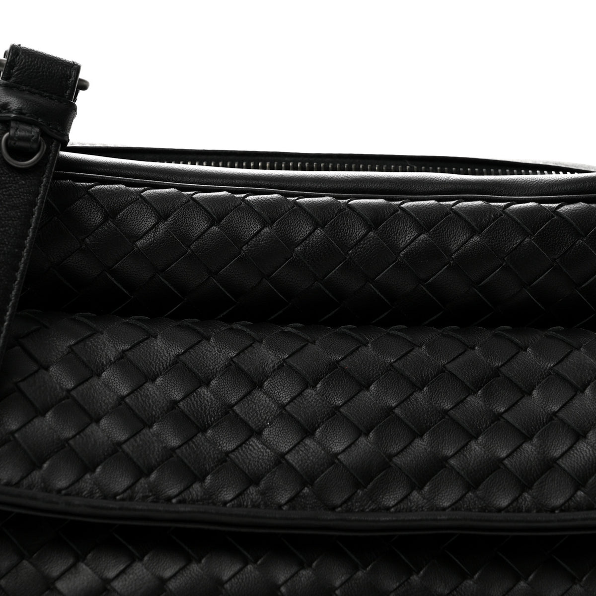Nappa Intrecciato Messenger Bag Black