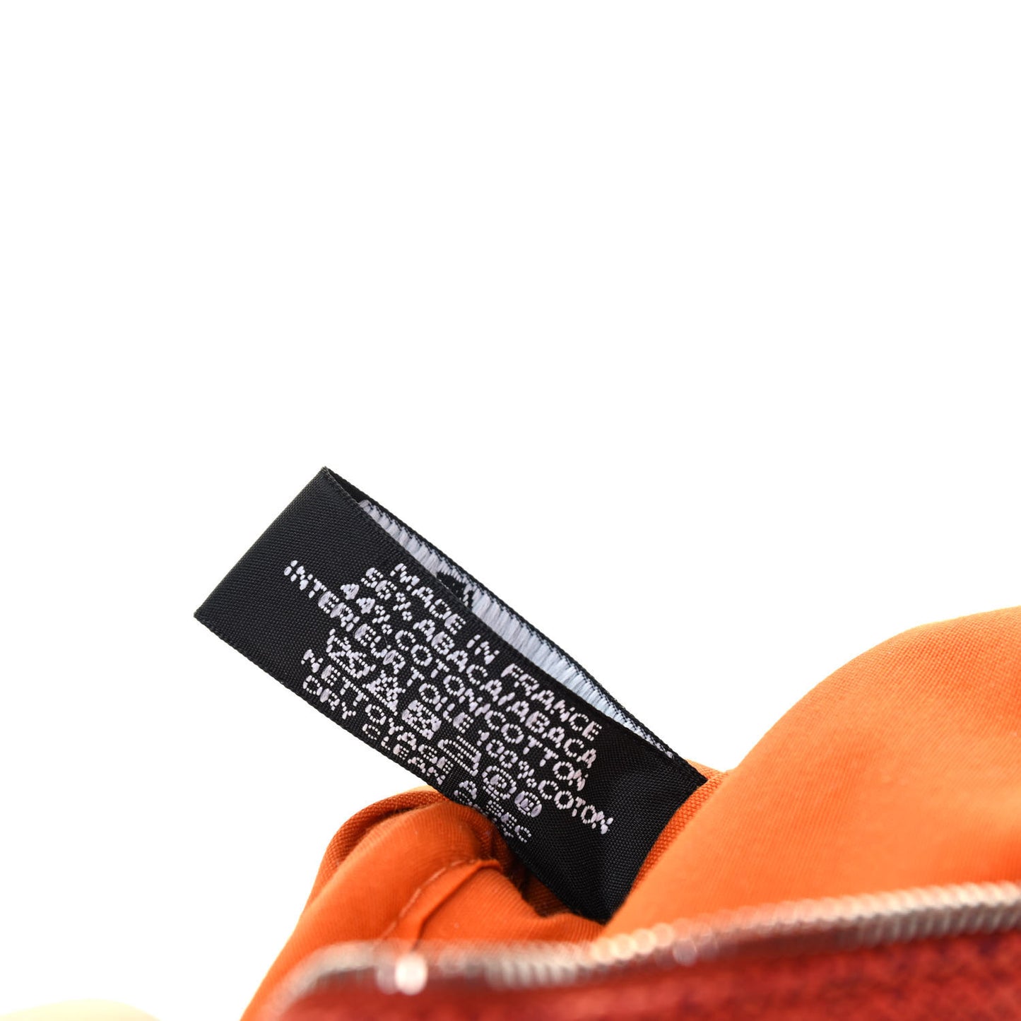 Abaca Cotton Chevron Travel Cosmetic Pouch Orange