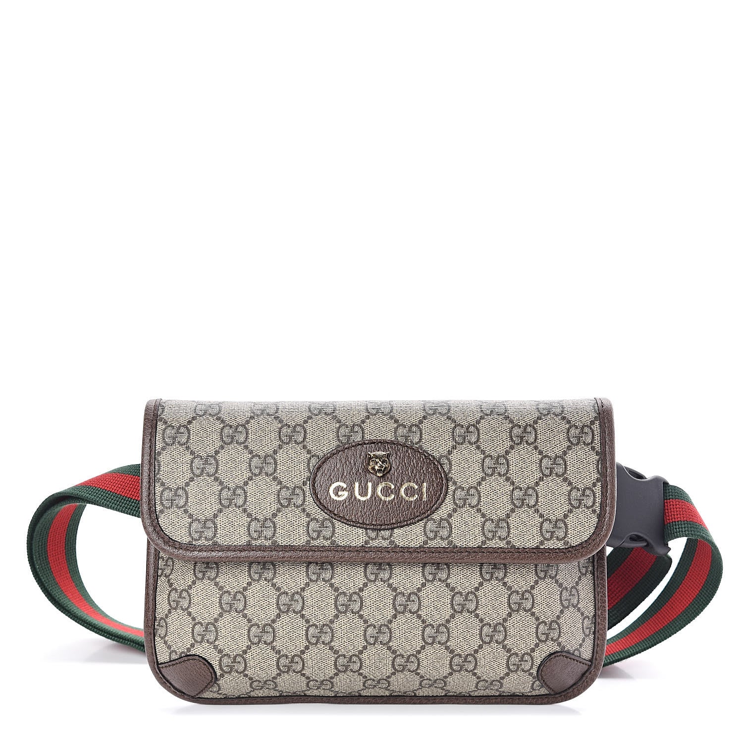 Gucci GG Supreme Monogram Neo Vintage Web Belt Bag Brown 1 of 11