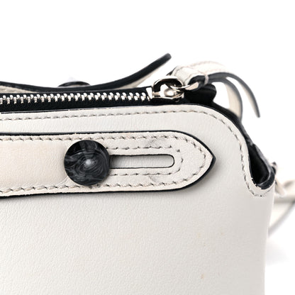 Fendi Vitello Dolce Croc Tail Medium By The Way Boston Bag White Black 20 of 26