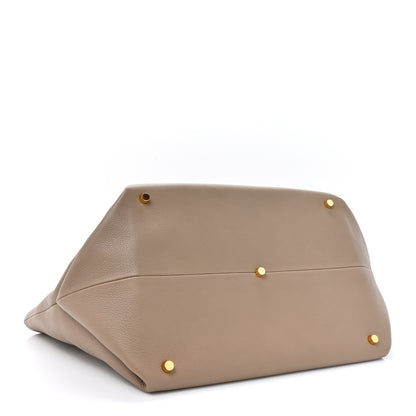 Khaite Pebbled Calfskin Medium Amelia Tote Taupe 4 of 10