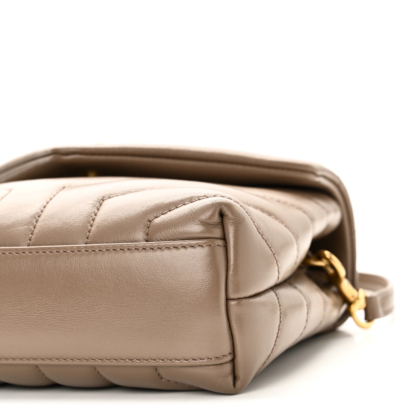 Calfskin Y Quilted Monogram Toy Loulou Crossbody Bag Dark Beige