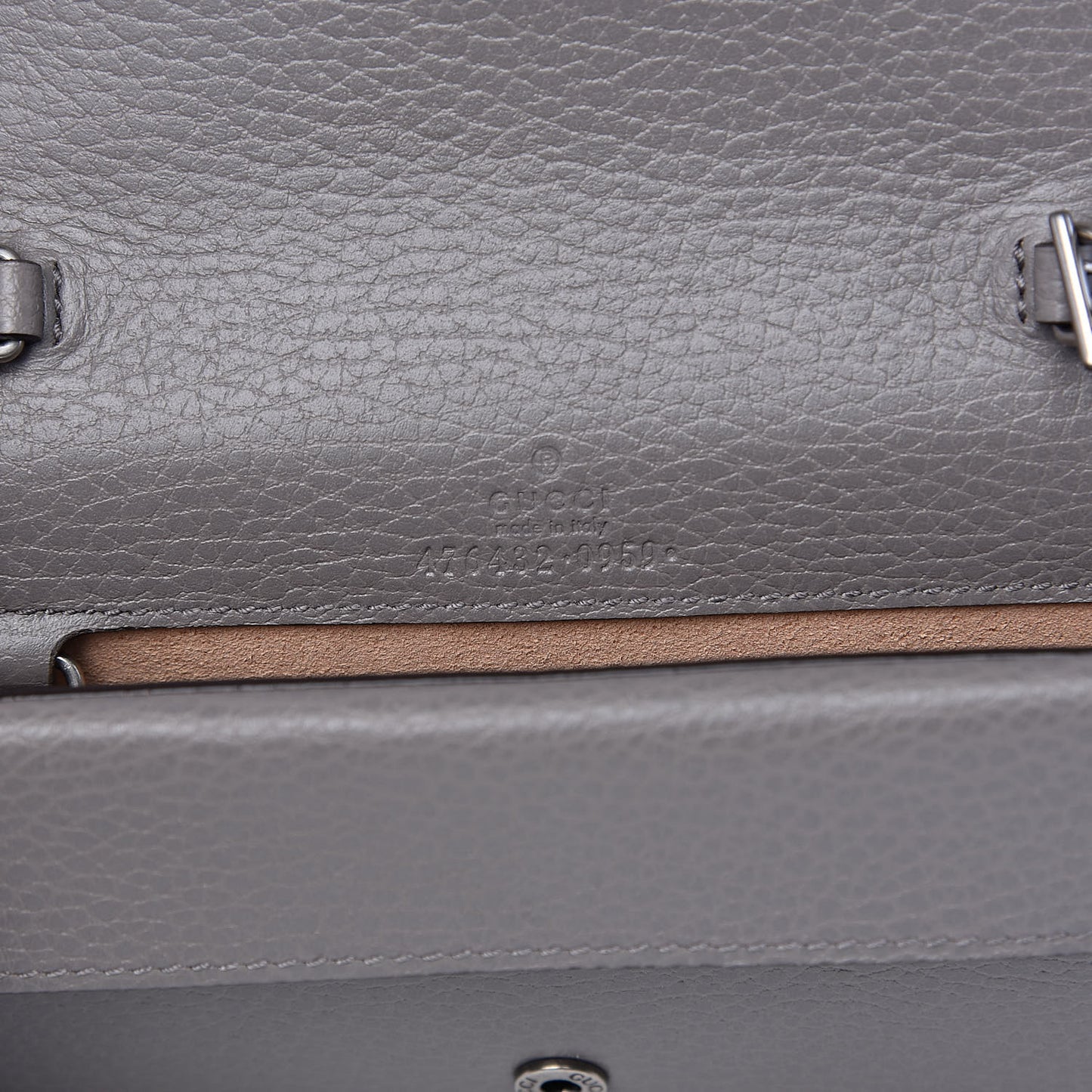 Dollar Calfskin Crystal Super Mini Dionysus Shoulder Bag Dusty Grey Black Diamond