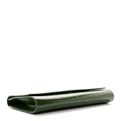 Saint Laurent Textured Patent Monogram Large Belle De Jour Green 4 of 7