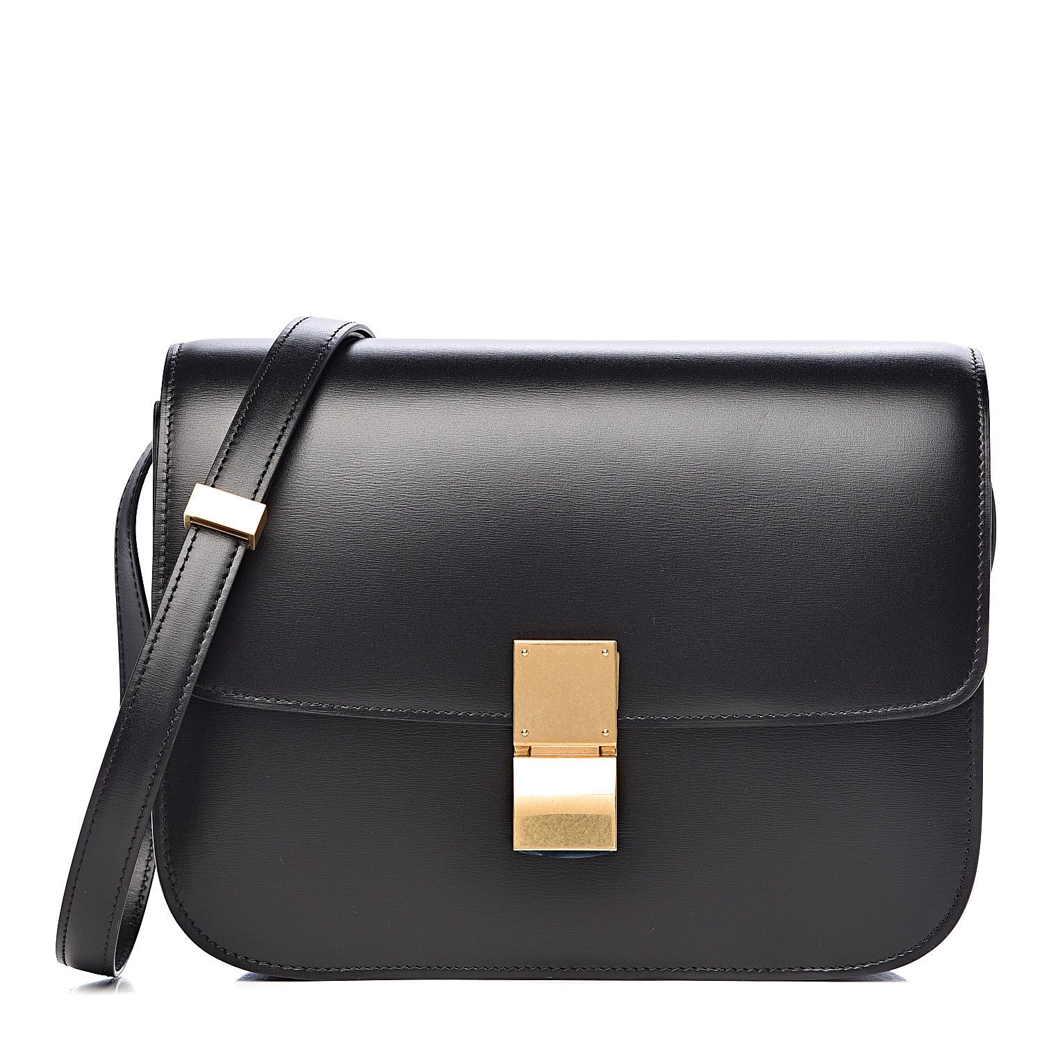Celine Box Calfskin Medium Classic Box Flap Bag Black 1 of 10