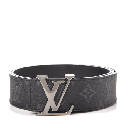 Louis Vuitton Monogram Eclipse Taigarama 40mm LV Initiales Reversible Belt 95 38 Black 1 of 7