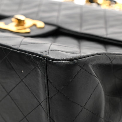 Chanel Lambskin Quilted XL Jumbo Single Flap Black 14 of 14