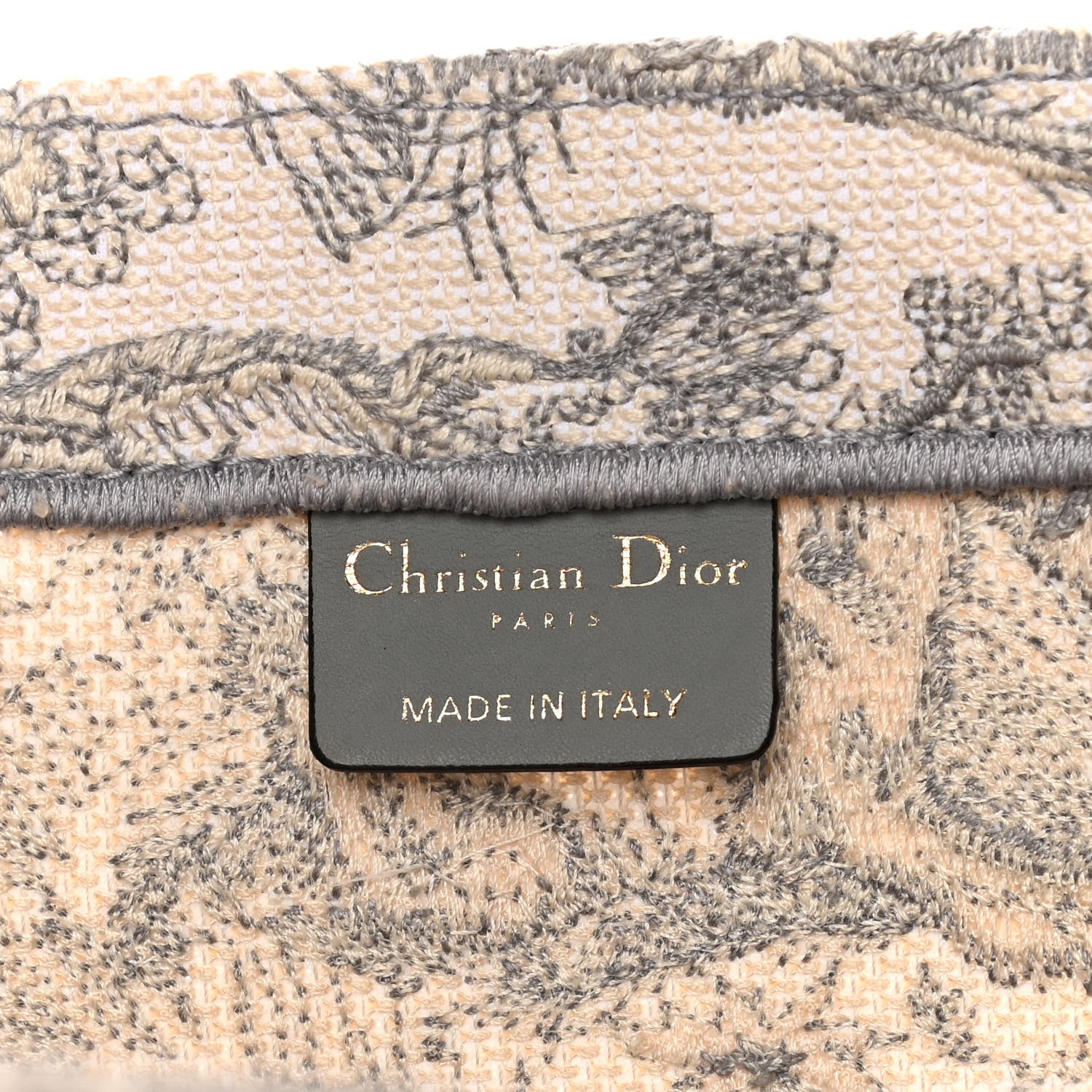 Christian Dior Canvas Embroidered Medium Dioriviera Toile De Jouy Book Tote Gray 6 of 23
