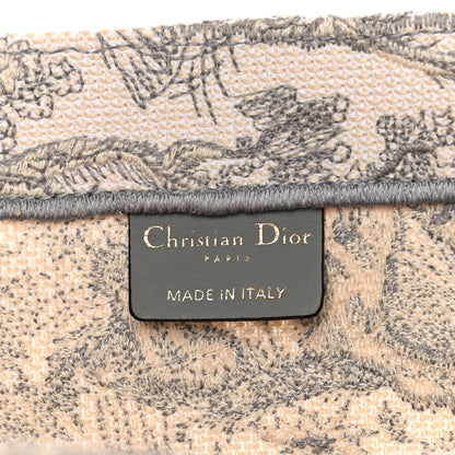 Christian Dior Canvas Embroidered Medium Dioriviera Toile De Jouy Book Tote Gray 6 of 23