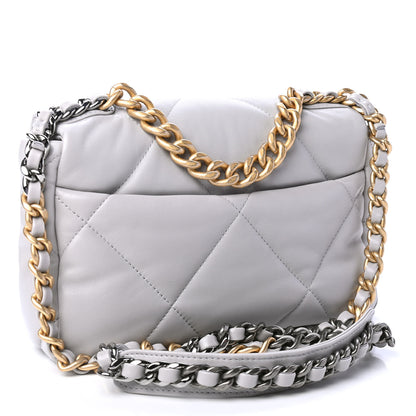 Chanel Lambskin Quilted Medium Chanel 19 Flap Grey 2 of 4