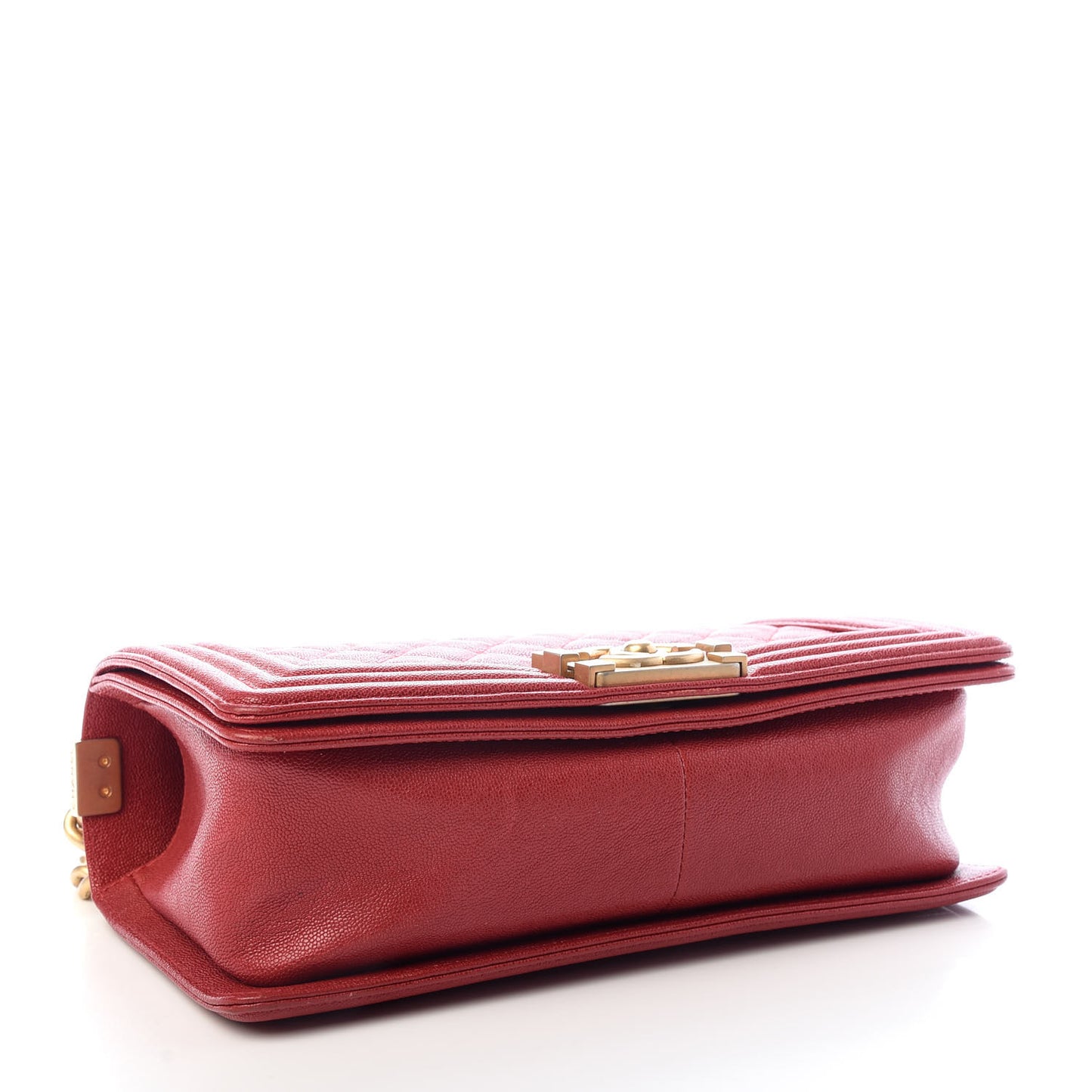Caviar Quilted Medium Boy Flap Red
