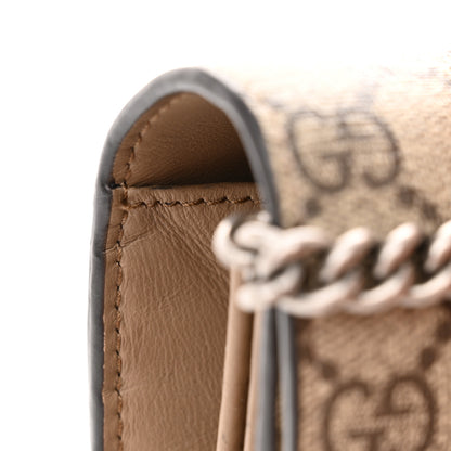 Gucci GG Supreme Monogram Mini Dionysus Chain Wallet Beige Taupe 15 of 16
