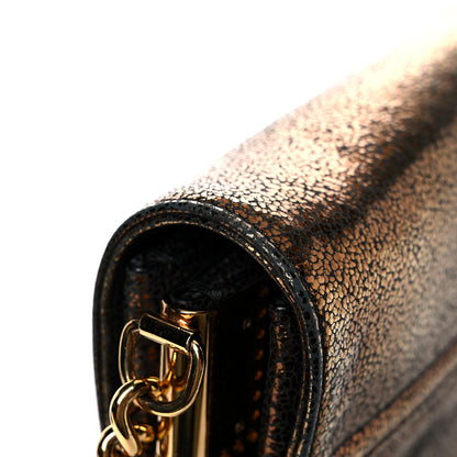 Versace Metallic Suede Palazzo Sultan Shoulder Bag Black Gold 13 of 17