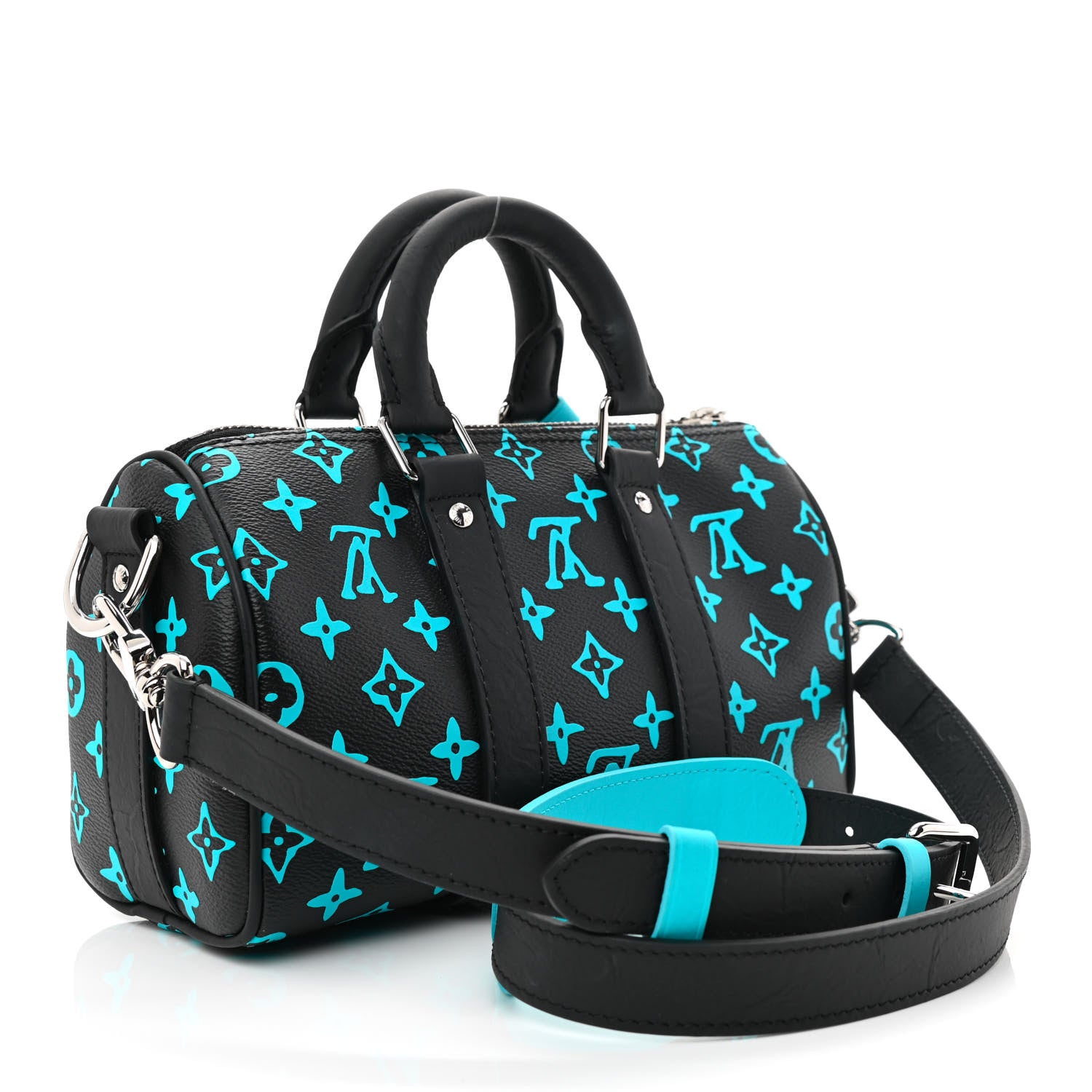 Louis Vuitton Monogram Playground Keepall Bandouliere 25 Black 3 of 11