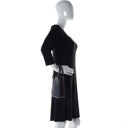 Prada Spazzolato Triangle Small Double Handle Crossbody Tote Black 2 of 14